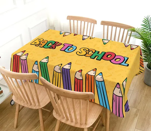 Miniatura 2 de Hafangry Mantel de regreso a clases, para niños, estudiantes, primer día de escuela, decoración de fiesta de bienvenida, rectangular, cocina