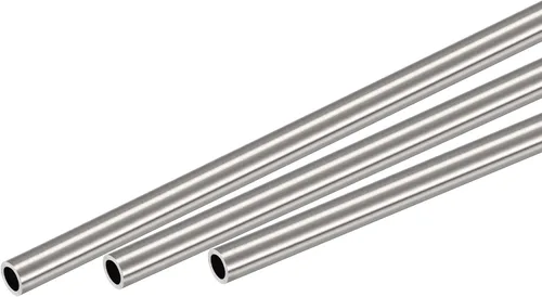 Miniatura 22 de uxcell Tubo redondo de acero inoxidable 304 0.236 in OD 0.020 in espesor de pared 11.811 in longitud 3 piezas