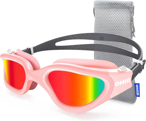 Miniatura 13 de OMID - Gafas de natación polarizadas P2, gafas antivaho para natación para hombres y mujeres adultas Marco A7-allblack Lente Plata