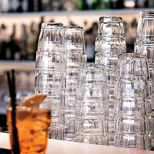 Miniatura 8 de Bormioli Rocco Rock Bar - Vasos enfriadores templados apilables de 16.25 onzas para bebidas frías, agua y cócteles, juego de 6, transparente