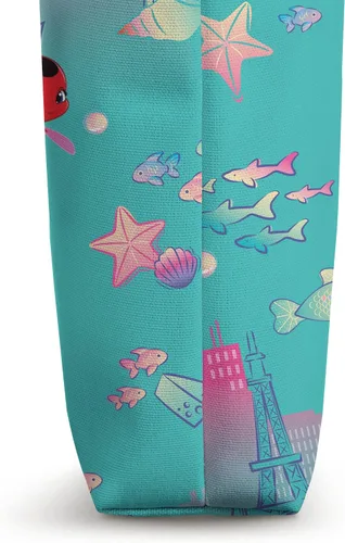 Miniatura 3 de Miraculous Ladybug Aqua Pattern Tote Bag