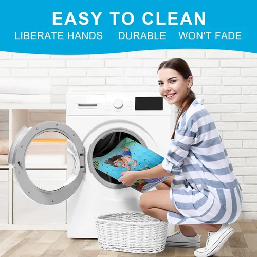 Miniatura 4 de XIYUNTE Tapete de baño para bebé, para niños, 40 x 16 pulgadas, extralargo, antideslizante, de caricaturas, para tina o ducha, con ventosas