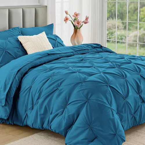 Miniatura 40 de JOLLYVOGUE Juego de edredón tamaño individual de 5 piezas – Juego de ropa de cama tamaño individual en una bolsa para todas las estaciones