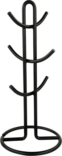 Spectrum Euro Modern - Soporte para tazas de café, tazas de café, tazas de té de espresso, organizador de cocina, árbol de taza de pie para 6 tazas,
