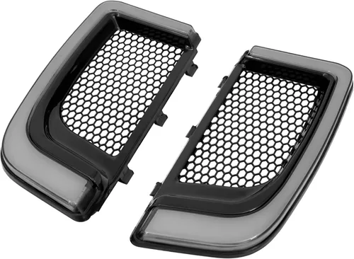 Protector de motor para parrillas, carenado de pierna, luz LED de señal de giro compatible con Harley Touring Street Glide Road Glide Electra Glide