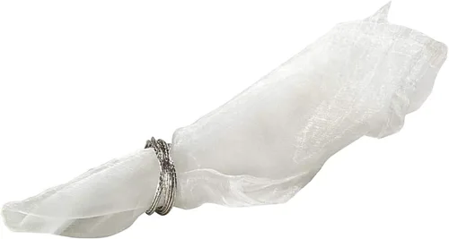 Miniatura 2 de Fennco Styles Sorbet Collection - Servilletas de tela de organza de 20 x 20 pulgadas, juego de 12 servilletas negras para bodas, banquetes, eventos