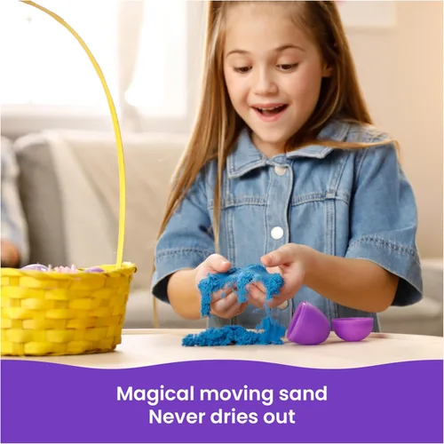 Miniatura 15 de Kinetic Sand, Paquete de 20 huevos con arena de juego roja, amarilla y azul de 3.3 libras para caza de huevos, recuerdos de fiesta y bolsas