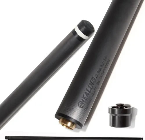 Miniatura 12 de 100% Carbon Fiber Shaft, Black Technology Shaft of Pool Cue Front Part for Billiard Play/Break/Snooker Cue Shaft with Foam- 737 mm,745mm,765mm