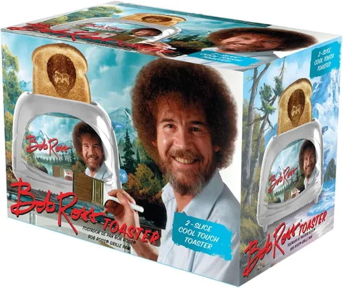 Miniatura 2 de Uncanny Brands Tostadora Bob Ross: tuesta la cara icónica de Bob en tu tostada