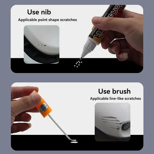 Miniatura 5 de Lápiz de pintura de retoque blanco para automóviles y kit de removedor de arañazos de automóvil, fácil reparación de arañazos para vehículos