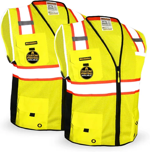 Miniatura 12 de KwikSafety - Chaleco de seguridad BIG KAHUNA Base y edición limitada Chaleco reflectante clase 2 ANSI OSHA chaleco de seguridad para hombres