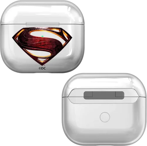 Head Case Designs Cubierta de cristal duro transparente con licencia oficial de la Liga de la Justicia con logotipos de Superman, compatible con