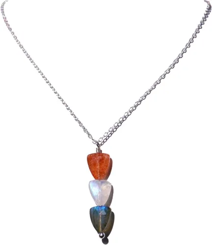 Miniatura 20 de I AM SERIES - Collar de piedras preciosas genuinas y metal semiprecioso 7 chakras