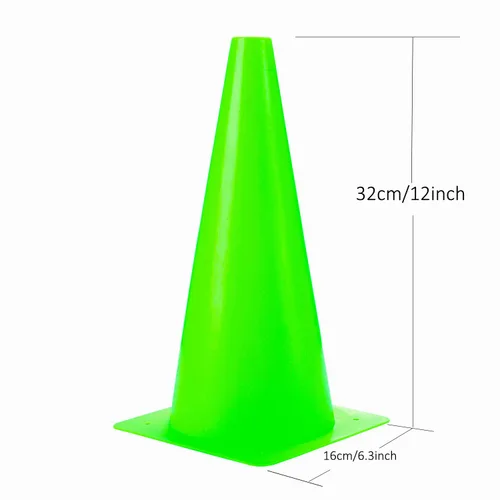 Miniatura 2 de Conos deportivos de entrenamiento de tráfico de 12 pulgadas, [paquete de 10] conos de seguridad verdes, conos de baloncesto de fútbol para taladros