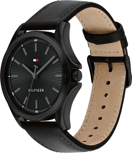 Miniatura 2 de Tommy Hilfiger Men's 3-Hand Quartz Watch – 42mm Case, Leather Strap, 3 ATM Water Resistant, Modern Everyday Timepiece, Gift for Him