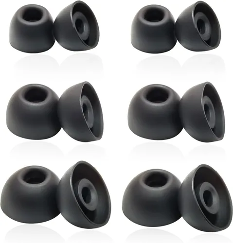 Miniatura 8 de Puntas universales de silicona para orejas/auriculares, puntas de repuesto para boquilla de 0.197 in-0.276 in, 6 pares (S/M/L), aislamiento de ruido