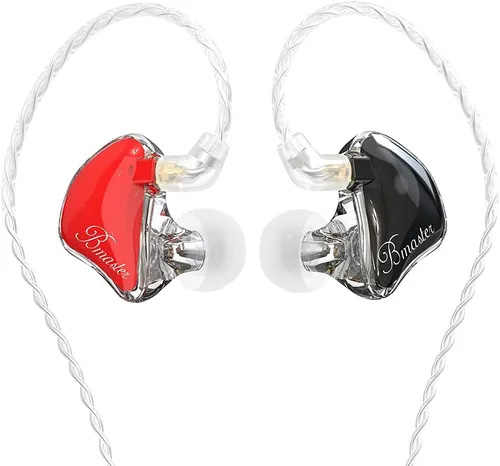 Miniatura 10 de BASN Monitores intrauditivos, Bmaster Triple Driver HiFi estéreo con aislamiento de ruido y graves mejorados para músicos, grabación de audio