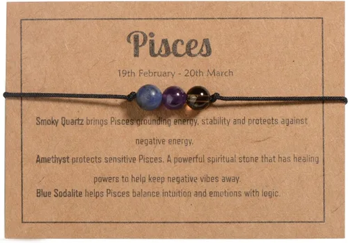 VLINRAS Pulseras del zodiaco para mujeres y hombres, pulseras de horóscopo de piedra natural de 0.236 pulgadas, piedras preciosas curativas,