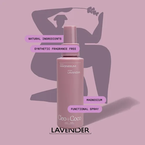 Miniatura 3 de Cleo+Coco - Spray funcional de lavanda de magnesio para dormir (3.0 onzas), desodorizante y calmante multiusos para mujeres y hombres, sin aluminio