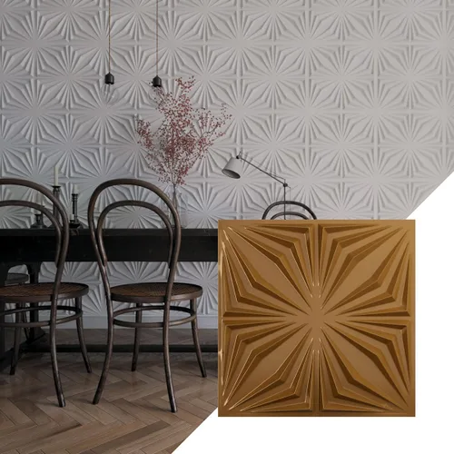 Miniatura 30 de Ekena Millwork WP20X20AHWH 19 5/8 pulgadas de ancho x 19 5/8 pulgadas de alto Asher EnduraWall Decorativo 3D Panel de pared cubre 2.67 pies cuadrados