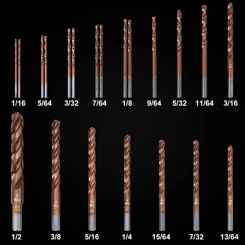 Miniatura 8 de Juego de brocas de cobalto de 3 filos, M35 brocas de metal para metal y acero, caña de 3 planos, punta dividida de 135 grados, para acero