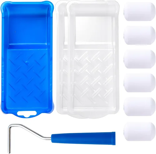 Mister Rui Rodillo de Pintura de Espuma, Kit de Mini Rodillo de Pintura de 2 Pulgadas, Paquete de 10, Rodillo de Pintura Pequeño para Retoques para