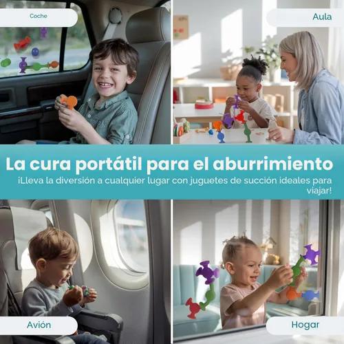 Miniatura 7 de BUNMO Juguetes de baño de succión - Conecta, construye, crea - Juguetes de baño - Horas de diversión y creatividad - Habilidades motoras finas