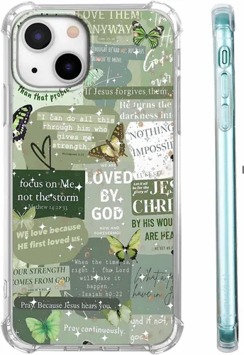 Miniatura 15 de Funda para Celular con Versículos de la Biblia, Colocación de Citas Cristianas de Jesús, Diseño Collage, Funda Protectora Suave de TPU de Moda