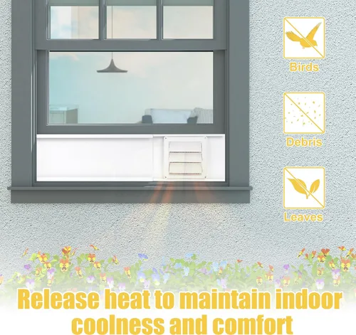 Miniatura 8 de Kit de ventana de ventilación de secadora para manguera de ventilación de secadora de 4 pulgadas, con cubierta de ventilación de secadora de cierre
