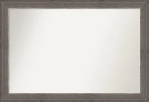 Miniatura 495 de Amanti Art Espejo de pared personalizado no biselado (24.5 x 24.5 pulgadas), marco gris marrón alta, varios tamaños personalizados, espejo de baño