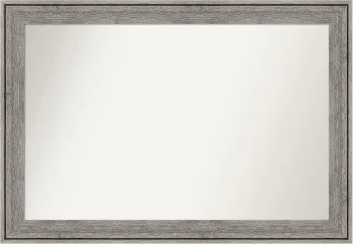 Miniatura 141 de Amanti Art Espejo de pared personalizado no biselado (24.5 x 24.5 pulgadas), marco gris marrón alta, varios tamaños personalizados, espejo de baño