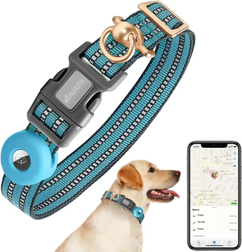 Miniatura 22 de Collar de perro Auroth para perros medianos y grandes, collar de perro reflectante, collares de perro de nylon suave ajustables con resistente army