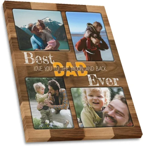 Miniatura 14 de SHIYEL - Impresiones personalizadas en lienzo con foto, regalos de cumpleaños personalizables para tía de sobrina o sobrino, crea un lienzo de pared