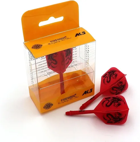 Miniatura 4 de CUESOUL ROST Vuelo y ejes de dardos integrados Meduim/Pequeño/Grande Rojo (Red Dragon)