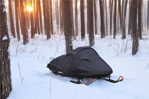 Miniatura 7 de SBU Funda de viaje y almacenamiento para motos de nieve 300D compatible con trineos Arctic Cat King Cat 900 EFI 162 2005-2006. Protección contra