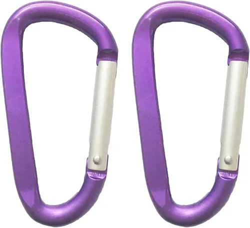Miniatura 7 de LESHIRY Mosquetón grande de 3 pulgadas en aluminio, forma D, Premium, duradero, con clip para llavero, gancho de anillo en D, accesorios para 2