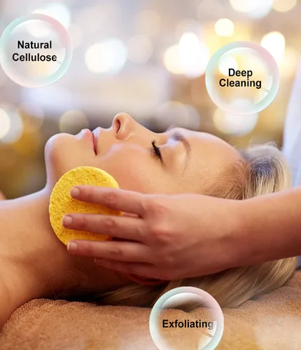 Miniatura 6 de METUUTER 50 unidades de esponjas faciales comprimidas para esteticistas - 100% esponjas de celulosa natural para el rostro, esponjas profesionales