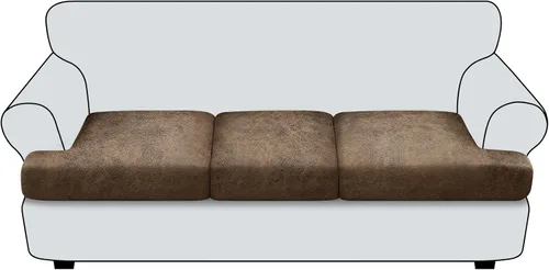 Miniatura 108 de Funda de cojín para sofá con aspecto de cuero, 1 unidad, elástica, para sala de estar, funda de cojín individual para sofá, protector de asiento