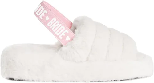 xo, Fetti Pantuflas con correa de novia, piel blanca, decoraciones de despedida de soltera, sandalias para el día de boda, regalo de dama de honor,