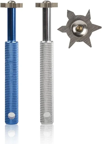 Miniatura 22 de HIFROM Afilador de ranuras con 6 cabezales – Afilador de ranuras para palos de golf, herramienta de reranurado y limpiador para todos los hierros