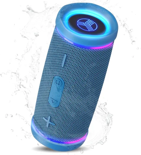 TREBLAB HD77 - Altavoz Bluetooth portátil - Potente sonido de 360°, audio de 30 W con graves impactantes, batería de 20 horas, IPX6 impermeable, a