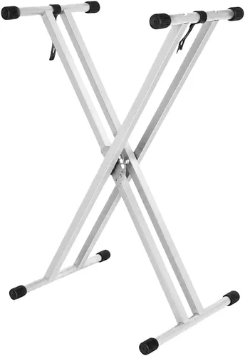 Miniatura 2 de Kadence NK13WH Touring Series - Soporte para teclado de 6.6 lbs de doble X Marco resistente y embrague de bloqueo seguro Diseño X de doble