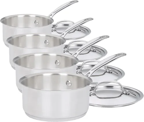 Miniatura 4 de Cuisinart Cacerola de 1 cuarto de galón con tapa, colección clásica de utensilios de cocina de acero inoxidable, 719-14
