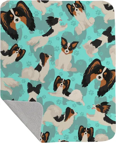 Miniatura 20 de Caroline's Treasures MLM1042LQB Airedale Terrier - Manta acolchada de 50 x 60 pulgadas, diseño de ilustraciones para cama, sofá, suave y ligera