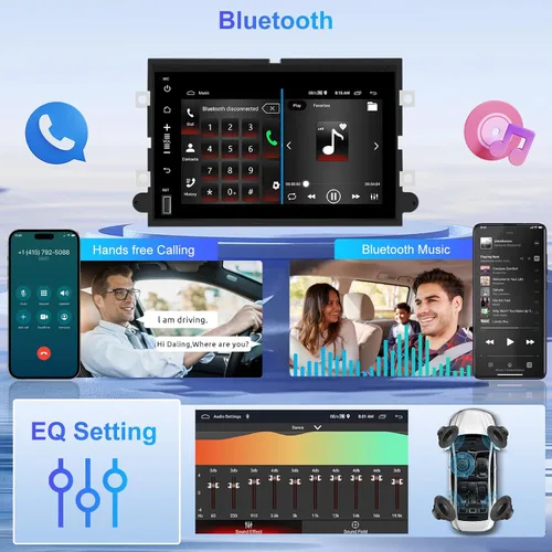 Miniatura 6 de 2+64G Android 13 Radio de Coche Estéreo para Ford F150/F250/F350 2004-2014, Radio de Coche Estéreo con Pantalla Táctil de 7 Pulgadas 1080P
