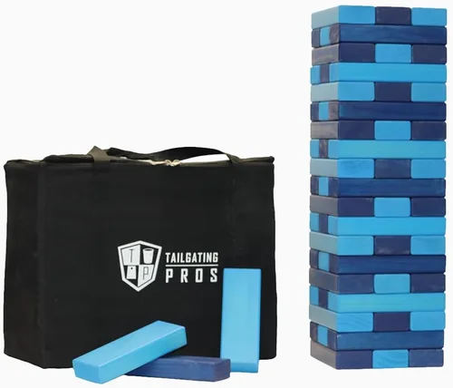 Miniatura 48 de Tailgating Pros Maderas Gigantes Premium que se Derrumban con Estuche de Transporte – ¡Elige los Colores de tu Equipo! Juego Gigante para Patio al