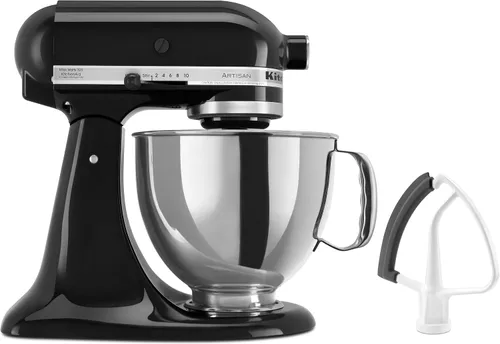 Miniatura 5 de KitchenAid Value Bundle Artisan Series - Batidora de pie inclinable de 5 cuartos de galón con batidor de borde flexible incluido, KSM150FEAQ, Aqua