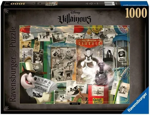 Ravensburger Disney Villainous: Pete | Rompecabezas de 1000 piezas para adultos | Tecnología única Softclick | Edad 14 en adelante | Perfecto para
