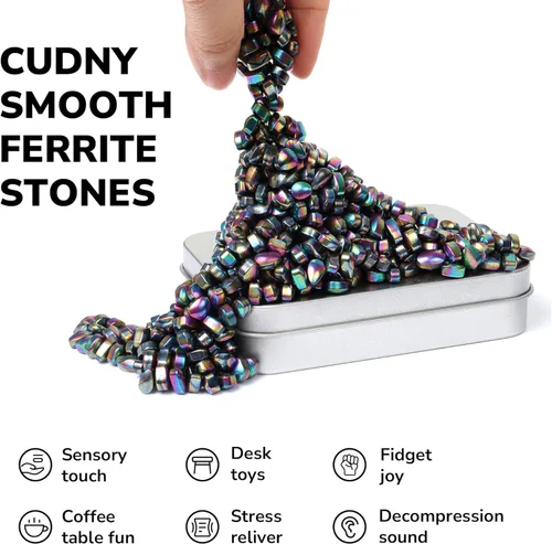 Miniatura 2 de CUDNY Más de 500 coloridas piedras de ferrita originales para aliviar el estrés para adultos.