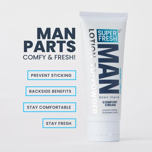 Miniatura 3 de Super Fresh Desodorante de bola para hombres – Protección en polvo Previene partes adhesivas y olores del hombre Sin talco, sin parabenos, sin